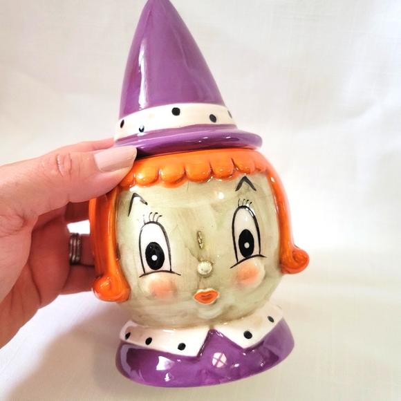 Johanna Parker Witch Candy Dish *New Vintage Inspired Halloween Canister - Picture 11 of 14
